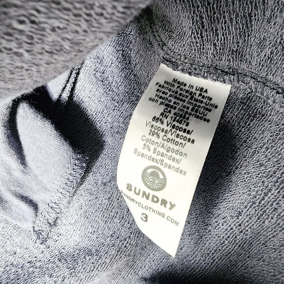 Sundry Womens Navy Blue Terry‎ Cloth Skirt With Drawstring & Side Pockets Size L - Picture 4 of 7